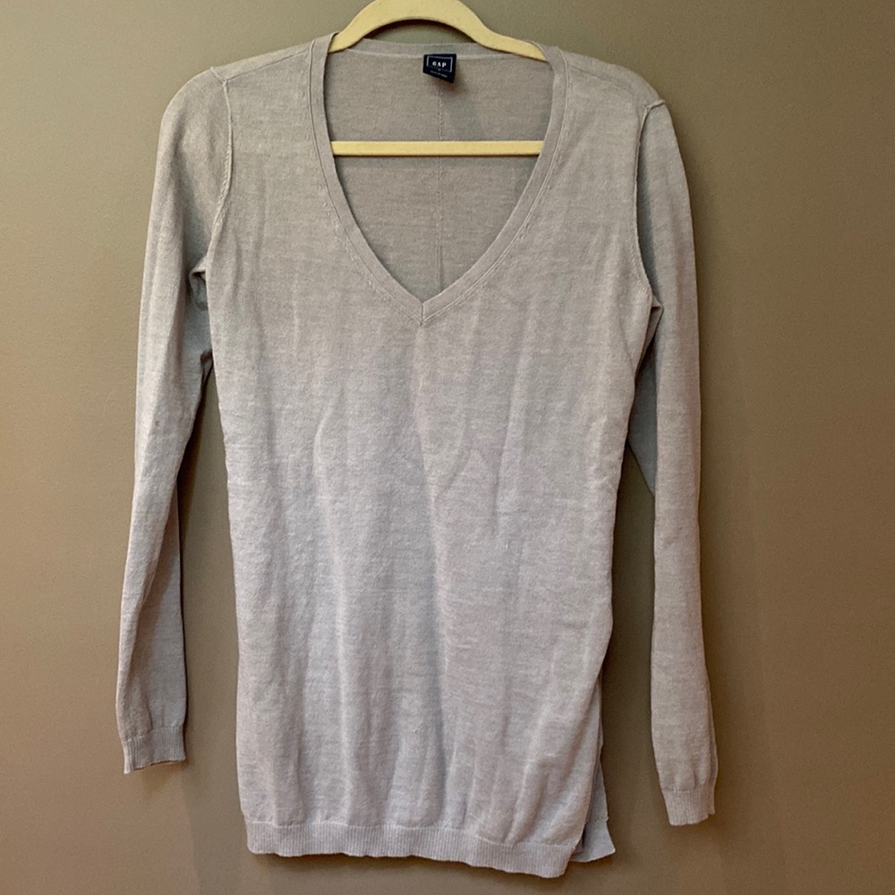 Grey, lightweight sweater.